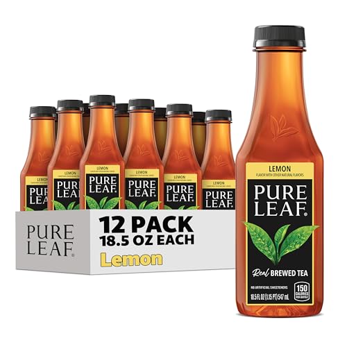 Pure Leaf Iced Tea, Sweetened Lemon, Real Brewed Tea, 18.5 Fl Oz Bottles (Pack of 12)