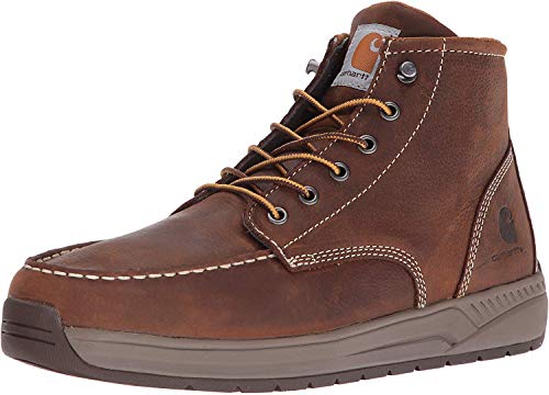 Carhartt Men's CMX4023 Lightweight Wedge Moc Toe Chukka, Brown, 12 MUS