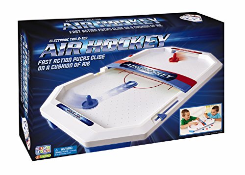 International Playthings Electronic Table-Top Air Hockey - Fast-Paced Sports Fun in an Easily Portable Battery-Operated 