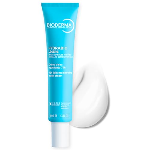 Bioderma Hydrabio Face Cream, Gel Cream Moisturizer, Provides Radiance, Lightweight Face Moisturizer for Normal to Combination Sensitive Skin, 1.33 Fl Oz (Pack of 1)
