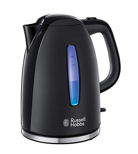 (-48%) Russell Hobbs Wasserkocher Textures+, 1,7l, 2400W, LED Beleuchtung, Schnellkochfunktion, optimierte Ausgusstülle, herausnehmbarer Kalkfilter, Teekocher schwarz 22591-70 [Energieklasse A+++]