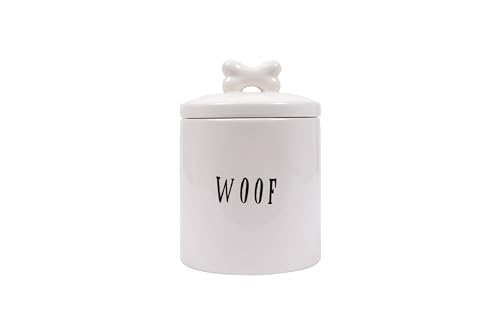 Creative Co-Op Woof Jar with Bone Handle on Lid