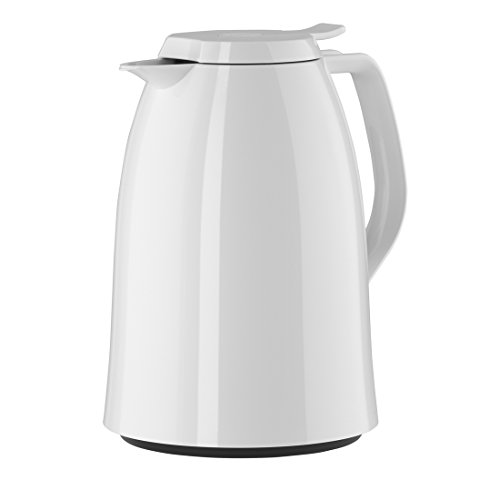 🔥 STARKER PREIS (-51%) EMSA 517004 MAMBO Isolierkanne | 1,0 L | Hochglänzend Weiß | 100 % Dicht | Hält 12h Heiß/24 h kalt