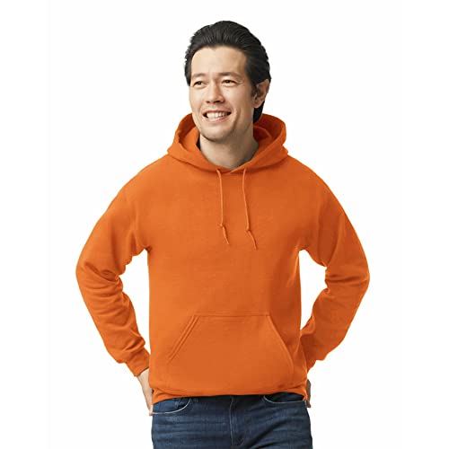 Gildan Adult Fleece Hoodie Sweatshirt, Style G18500, Multipack, Safety Orange (1-Pack), X-Large