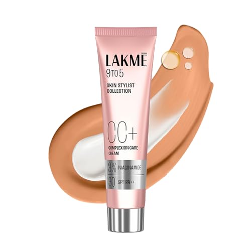 Lakme 9 to 5 CC Cream Bronze with 3% Niacinamide Complex SPF30 PA++ | 90% lightweight moisturizing cream for Care & 10% Foundation for Care |Conceals 