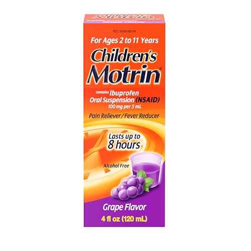 Childrens Motrin Oral Suspension Ibuprofen Grape 4oz