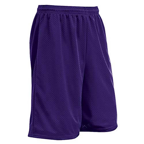 Champro Standard Diesel 9" Inseam Polyester Exercise Shorts, Purple, Medium