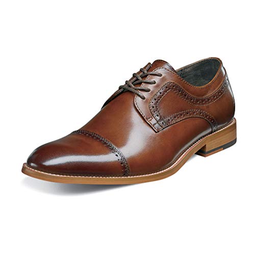 Stacy Adams Men's Dickinson Cap Toe Oxford, Cognac, 11 M US