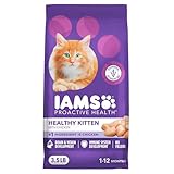 IAMS Proactive Health Kitten Dry Cat Food, Healthy Kitten Food Dry Recipe with Real Chicken in Every Bite, 3.5 Lb. Bag