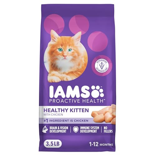 IAMS Proactive Health Healthy Kitten Dry Cat Food with Chicken, 3.5 lb. Bag
