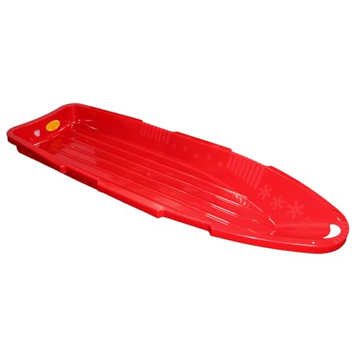 ESP 48" Sno Cruiser Toboggan – Two-Rider Sled – Tough Polyresin, Diamond-Polished Bottom – Red