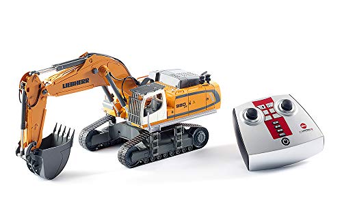 siku 6740, Liebherr R980 SME Raupenbagger, Ferngesteuert, 1:32, Inkl. Funkfernsteuerung, Metall/Kunststoff, Batteriebetrieben, Viele Funktionen, Gelb