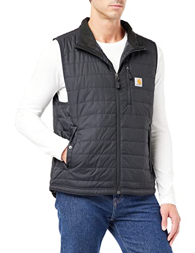 Carhartt Mens Rain Defender Relaxed Fit Lightweight Insulated Vest Outerwear, Black, X-Large US