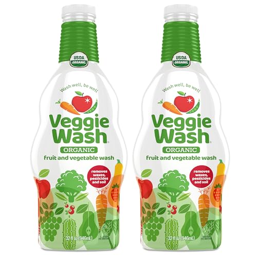 Veggie Wash Organic Fruit and Vegetable Wash Refill, Certified Organic, Ideal for Cleaning Produce, 32 Fluid Ounce, Pack of 2