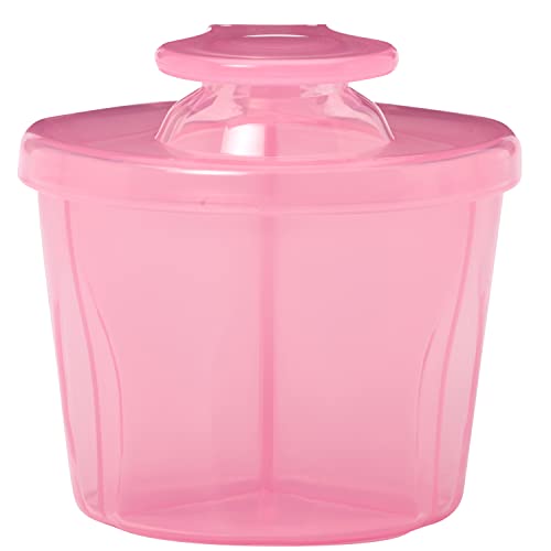 Dr. Brown's Baby Formula Dispenser with Snap-On Lid for On-The-Go Feedings,Milk Powder Dispenser for Traveling with Infant,Pink