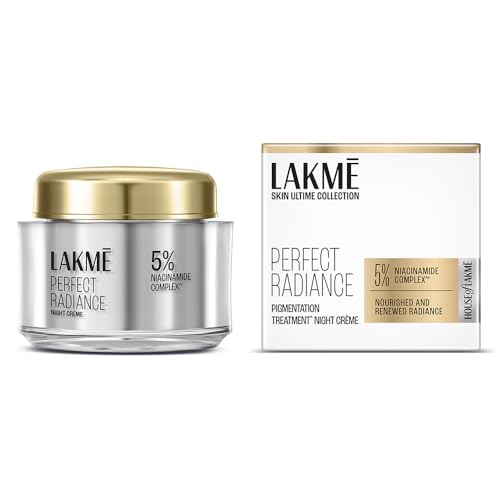Lakme Absolute Perfect Radiance Brightening Night Cream 50 g|| Daily Repair Face Moisturizer for Illuminated|| Glowing Skin -With Glycerin & Niacinami