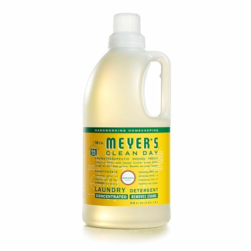 MRS. MEYER'S CLEAN DAY Laundry Detergent, Honeysuckle, 64 Fluid Ounce