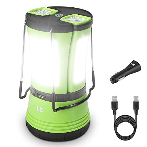 (-40%) LE Campinglampe Batteriebetrieben&Akku mit 2 abnehmbaren Taschenlampen