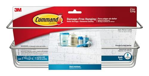Command Bath Shower Caddy — Satin Nickel