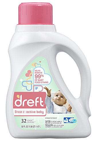 Dreft Stage 2 Active Baby Liquid Detergent 50oz 32 Loads