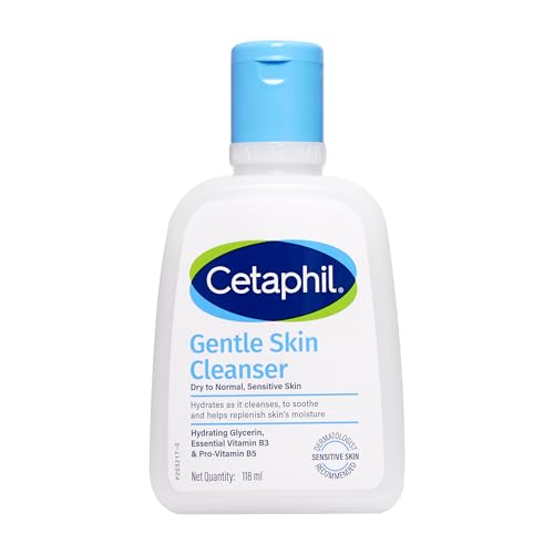 Cetaphil Gentle Skin Hydrating Face Wash 118ml, Paraben Free, Sulphate-Free Gentle Skin Hydrating Cleanser with Niacinamide, Vitamin B5 for Dry to Nor