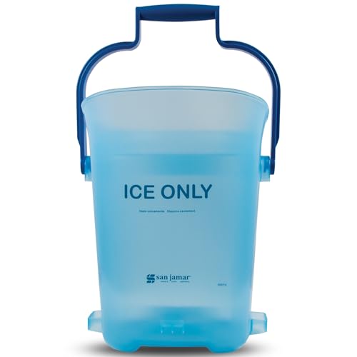 San Jamar Plastic Light Duty Ice Tote, 6 Gallons, Blue