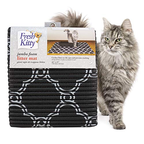 Fresh Kitty Durable XL Jumbo Foam Litter Box Mat 40x25 Water Resistant