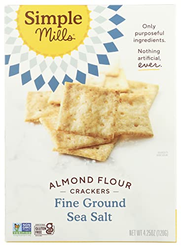 Simple Mills Almond Flour Crackers, Fine Ground Sea Salt, 4.25 Oz