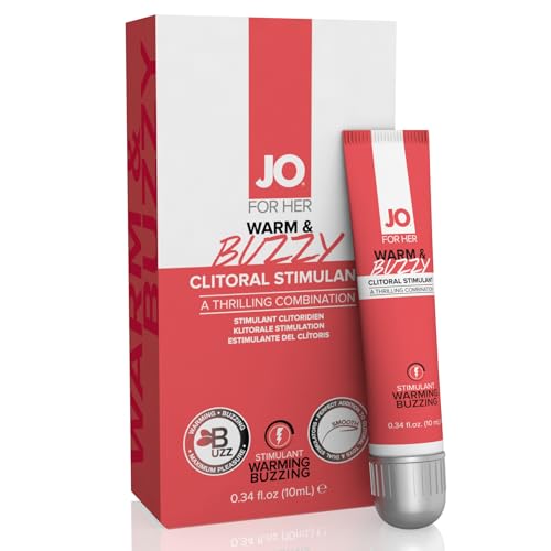 JO Warm & Buzzy Clitoral Gel – Water Based Warming Clitoral Stimulant Gel for Women, Tingling Sensation – 10 mL