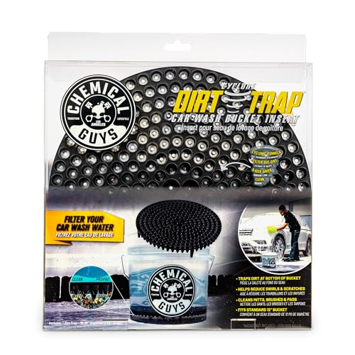 Chemical Guys DIRTTRAP01 Cyclone Dirt Trap Car Wash Bucket Insert Car Wash Filter Removes Dirt and Debris While You Wash (Black) 12" Diameter Great For Washing Cars, Trucks, SUVs, RVs & More