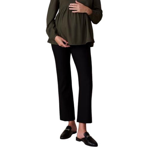 Motherhood Maternity Women's Maternity Super Stretch Secret Fit Belly Ankle Skinny Work Pant, Black, Extra Small
