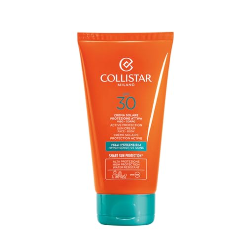 🔥 STARKER PREIS (-50%) Collistar Sonnenschutzcreme LSF 30, Für überempfindliche Haut, Gesicht & Körper, Beugt Falten & Sonnenflecken vor, Auch für die Berge Geeignet, Ohne Silikone & Nickel, 150 ml