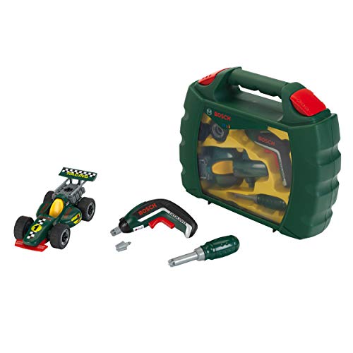 (-49%) Theo Klein 8395 Werkzeugkoffer-Set Bosch Grand Prix mit Ixolino-Akkuschrauber | Schraubbarer Rennwagen | Maße: 32 cm x 26 cm x 9 cm | Spielzeug für Kinder ab 3 Jahren