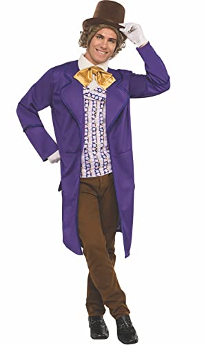 Rubies Willy Wonka and the Chocolate Factory: Willy Wonka Costume for Adults, Men's Standard