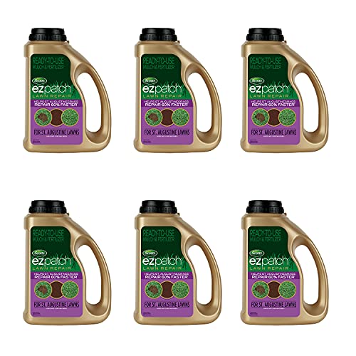 Scotts EZ Patch Lawn Repair for St. Augustine Lawns, Combination Mulch and Fertilizer, 3.75 lbs. (6-Pack)