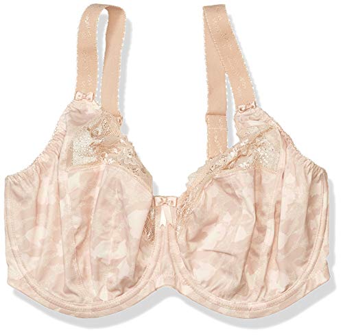 Elomi Women's Plus Size Morgan Banded Underwire Stretch Lace Bra, Toasted Almond, 36H