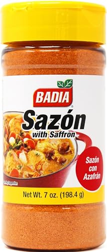 Badia Sazon with Azafran (Saffron) 7 oz – Savory, Earthy & Slightly Floral Latin Seasoning – Infused with Real Saffron