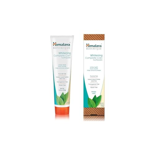 Himalaya Botanique Complete Care Whitening Toothpaste, Simply Mint, for a Clean Mouth, Whiter Teeth and Fresh Breath, 5.29 oz
