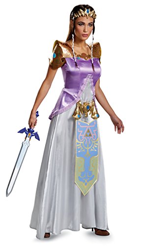 Women's Deluxe Princess Zelda Costume Dress | Adult Zelda Cosplay Costume | Video Game Character Costume XL Multi