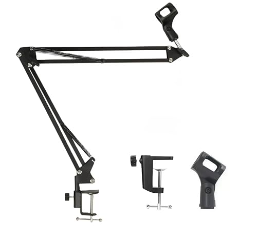 NB-35 Microphone Stand with Suspension Boom Scissor Arm Stand, Black