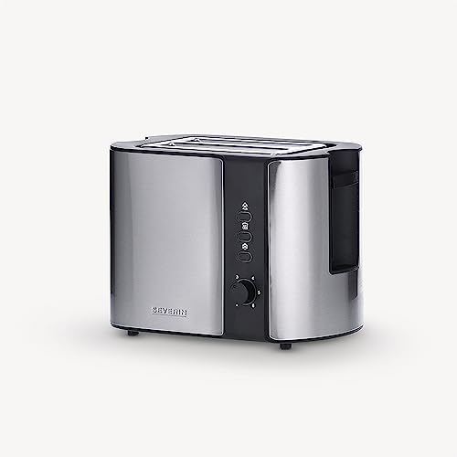 🔥 STARKER PREIS (-24%) SEVERIN Automatik-Toaster, mit Brötchenaufsatz, hochwertiger Edelstahl Toaster zum Toasten, Auftauen und Erwärmen, 800 W,steel, AT 2589