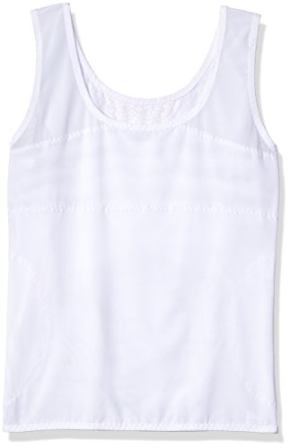 Esteem Apparel Original Men's Chest Compression Shirt to Hide Gynecomastia Slimming Shapewear (White, Large)