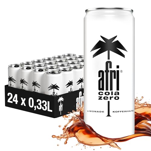 5,00€ Coupon! afri cola zero | 24x330 ml Dosen | koffeinhaltig ohne Zucker, kalorienfrei