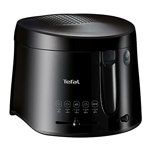 (-28%) Tefal Maxi Fry Fritteuse, Cool Wall Technologie, bis zu 1,2 kg Fassungsvermögen, einklappbarer Griff, kompakte Größe, regelbares Thermostat von 150°C bis 190°C, schwarz, FF1078