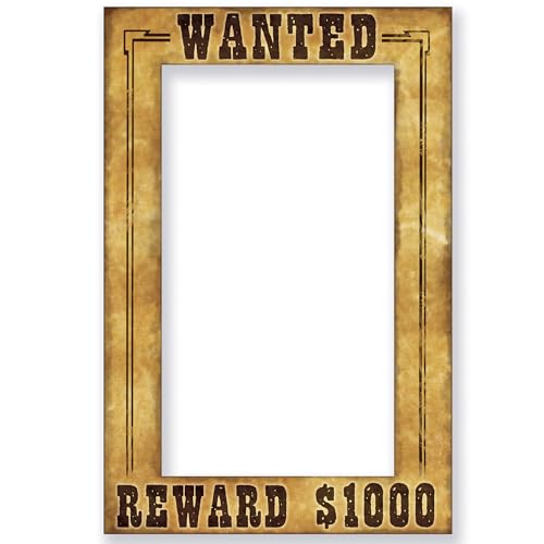 Beistle Western Wanted Photo Fun Frame