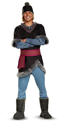 Disney Kristoff Costume for Adults, Frozen Men's Tunic with Hat, Belt and Pants and Boot Covers, 2X Large