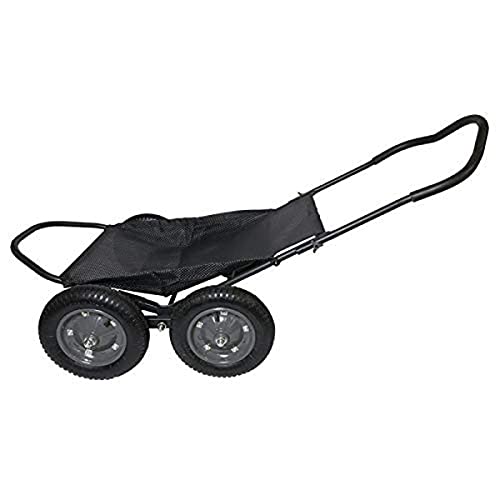 Hawk Crawler All-Terrain Multi-Use Deer Cart with Dual Pivoting Axles, 500 lb Capacity, Black - Hunting Hauler with Folding Frame and Versatile Sling for Easy Hauling of Game, Firewood & Bait