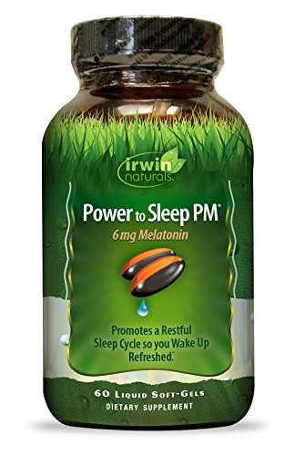 Irwin Naturals Power to Sleep PM - 60 Liquid Soft-Gels - with 6mg Melatonin, GABA, Ashwagandha, Valerian Root & L-Theanine - 30 Servings