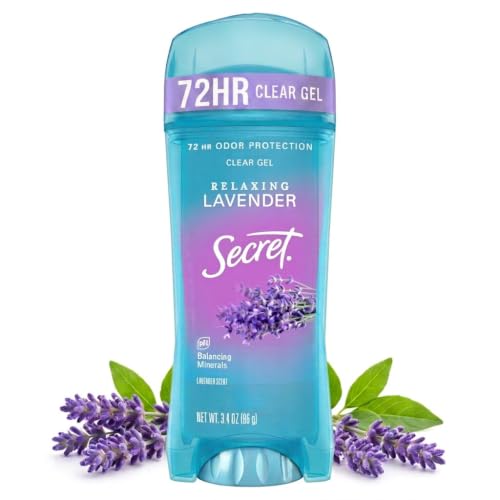 Secret Fresh Clear Gel Antiperspirant and Deodorant for Women, Relaxing Refreshing Lavender, 3.4 oz