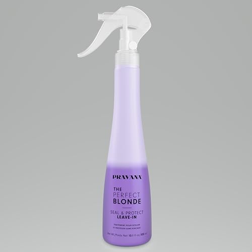 Pravana The Perfect Blonde Seal & Protect Leave-In Conditioner | Neutralizes Brassy, Yellow Tones | For Color-Treated Hair | Detangles, Protects, Moisturizes Strands | 10.1 Fl Oz